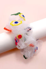 Load image into Gallery viewer, FLOWER EMBROIDERY SCRUNCHIES