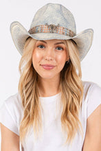 Load image into Gallery viewer, Vintage Bull Head Straw Western Cowboy Hat