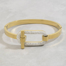 Load image into Gallery viewer, Stainless Steel Pave Crystal Link Toggle Bracelet