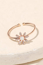 Load image into Gallery viewer, Gold Dipped Opal Flower Fashion Ring