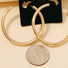 Load image into Gallery viewer, Gold Dipped Large Tube Hoop Earrings