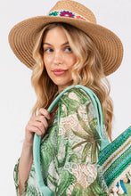 Load image into Gallery viewer, Floral Crochet Band Straw Hat