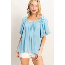Load image into Gallery viewer, Gathered Puff Sleeve Blouse