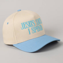 Load image into Gallery viewer, JESUS SAVES I SPEND Embroidery Trucker Hat