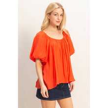 Load image into Gallery viewer, Gathered Puff Sleeve Blouse