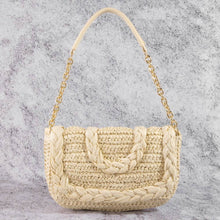 Load image into Gallery viewer, Woven Raffia Flap Shoulder Bag