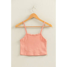 Load image into Gallery viewer, Ribbed Lace Crop Top