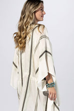 Load image into Gallery viewer, Porcelain Stripe Kimono Ruana