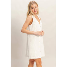 Load image into Gallery viewer, V-Neck Button-Front Denim Dress