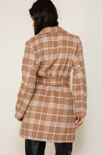 Load image into Gallery viewer, Plaid Print Open Front Cozy Coat