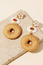 Load image into Gallery viewer, Oval Thread Wrapped Earrings