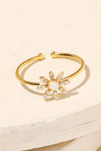 Load image into Gallery viewer, Gold Dipped Opal Flower Fashion Ring