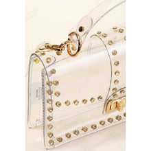 Load image into Gallery viewer, Rhinestone Studded Clear Clutch Bag