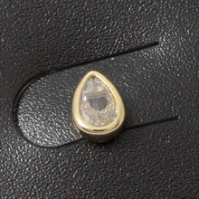Load image into Gallery viewer, Teardrop Bezel Cz Stud Earrings
