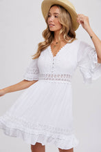 Load image into Gallery viewer, Lace Dress Open Back with Tie Detail