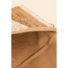 Load image into Gallery viewer, Striped Straw Stitch Clutch Bag