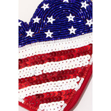Load image into Gallery viewer, Sequin And Seed Beaded American Heart Coin Purse