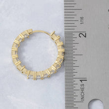 Load image into Gallery viewer, Cz Pave Square Face Hoop Earrings