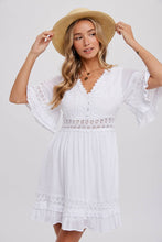 Load image into Gallery viewer, Lace Dress Open Back with Tie Detail