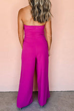 Load image into Gallery viewer, Bow Strapless Wide Leg Jumpsuit