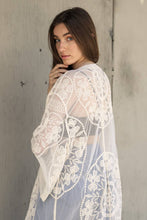 Load image into Gallery viewer, Cotton Lace Longline Kimono
