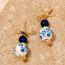 Load image into Gallery viewer, Floral Bow Earrings