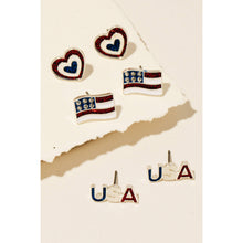 Load image into Gallery viewer, Mixed American Themed Stud Earrings Set