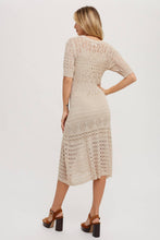 Load image into Gallery viewer, Open Knit Crochet Midi Dress