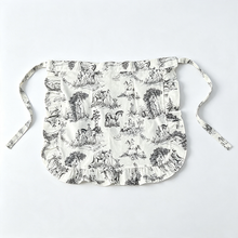 Load image into Gallery viewer, CouldNook Blue Toile Waist Apron - Layered Scenic Ruffle