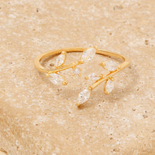 Load image into Gallery viewer, Cz Fern Wrap Open Band Ring