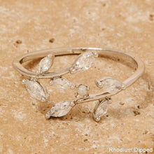 Load image into Gallery viewer, Cz Fern Wrap Open Band Ring