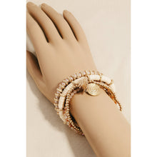 Load image into Gallery viewer, Coin And Tassel Charm Mixed Beaded Bracelet Set