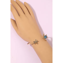 Load image into Gallery viewer, Double Turtle Metallic Wire Cuff Bracelet