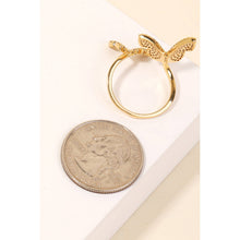 Load image into Gallery viewer, Pave Butterfly Metallic Band Ring