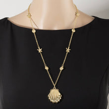 Load image into Gallery viewer, Shell And Starfish Station Chain Necklace