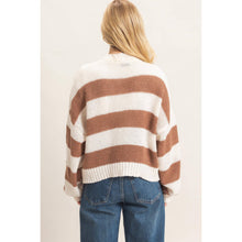 Load image into Gallery viewer, Striped V-Neck Sweater Cardigan