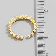 Load image into Gallery viewer, Gold Dipped Cz Pave Adjustable Band Ring