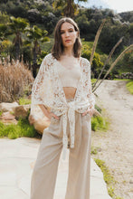 Load image into Gallery viewer, Crochet Floral Petal Kimono Wrap