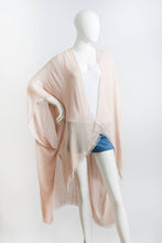 Load image into Gallery viewer, Breezy Beauty: Frayed Trim Kimono Summer Cover-Up 🪭