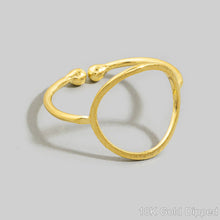 Load image into Gallery viewer, 18K Gold Dipped Open Circle Ring
