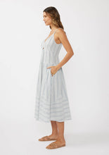 Load image into Gallery viewer, Striped Midi Dress with Cutouts