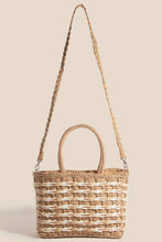 Load image into Gallery viewer, Two Tone Braided Zippered Hand Bag