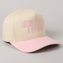 Load image into Gallery viewer, JESUS SAVES I SPEND Embroidery Trucker Hat