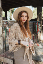 Load image into Gallery viewer, Crochet Floral Petal Kimono Wrap