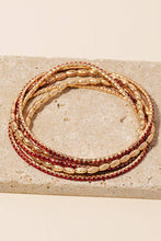 Load image into Gallery viewer, Garnet Beaded Bracelet Set