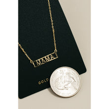 Load image into Gallery viewer, Gold Dipped Mama Box Logo Necklace