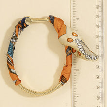 Load image into Gallery viewer, Scarf Wrapped Tube Bangle Bracelet