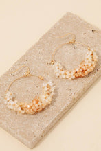 Load image into Gallery viewer, Ombre Flower Hoop Earrings
