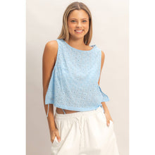 Load image into Gallery viewer, Sleeveless Textured Eyelet Top