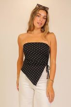 Load image into Gallery viewer, Polka Dot Darling Asymmetrical Tube Top
